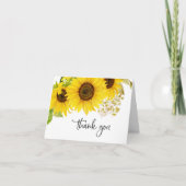 Carte De Remerciements Country Sunflower (Devant)