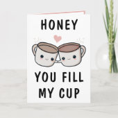 Carte De Remerciements Coupe de café drôle mignonne Épouse Joyeux Anniver (Devant)
