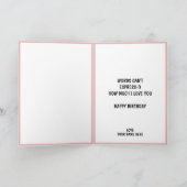 Carte De Remerciements Coupe de café drôle mignonne Épouse Joyeux Anniver (Intérieur)