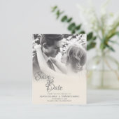 Carte De Remerciements Couple mariage en monochrome (Debout devant)