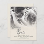 Carte De Remerciements Couple mariage en monochrome (Devant / Derrière)