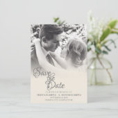 Carte De Remerciements Couple mariage en monochrome (Debout devant)