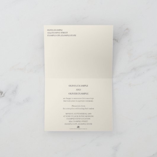 Carte De Remerciements Couple mariage en monochrome (Intérieur)