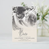 Carte De Remerciements Couple mariage en monochrome (Debout devant)