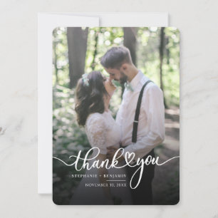 Carte De Remerciements Couples du jour de mariage avec photo