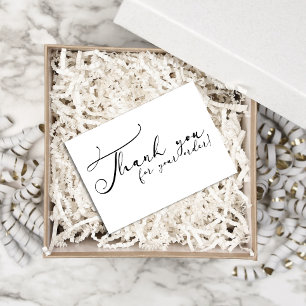 Carte De Remerciements Coupon pour petites entreprises Simple Noir Blanc