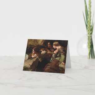 Carte De Remerciements Courage, anxiété et désespoir, regarder la bataill