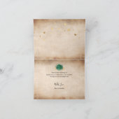 Carte De Remerciements Couronne aquarelle pliée vert élégant et or rose (Intérieur)