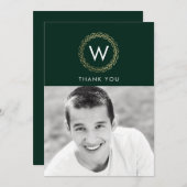 Carte De Remerciements Couronne Classique MODIFIABLE COULEUR Photo (Devant / Derrière)