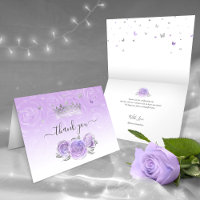 Couronne d'argent Rose lilas clair Élégante pliée