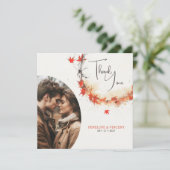 Carte De Remerciements Couronne d'automne à l'aquarelle (Debout devant)