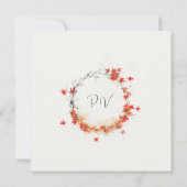 Carte De Remerciements Couronne d'automne à l'aquarelle (Dos)
