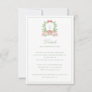 Carte De Remerciements Couronne de Noël avec Sucre de canne Bow Détails C