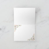 Carte De Remerciements Couronne florale Demoiselle d'honneur monogramme l (Intérieur)