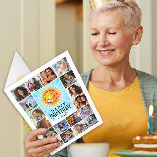 Carte De Remerciements Cousin Photo Collage Big Birthday Card