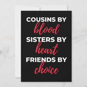 Carte De Remerciements Cousins By Blood Sisters
