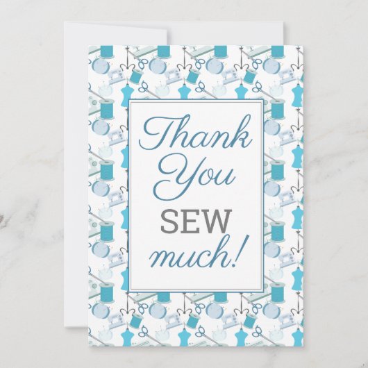 Carte De Remerciements Couture et quilting amusant (Devant)