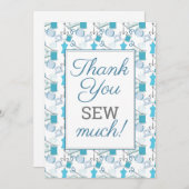 Carte De Remerciements Couture et quilting amusant (Devant / Derrière)