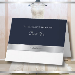 Carte De Remerciements Couture Midnight Blue Boutique de Mariage Remercie