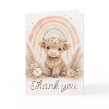 Couverture de Baby Shower Bohème Vache des Highlan