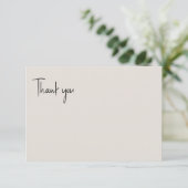Carte De Remerciements Couverture de mariage beige (Debout devant)