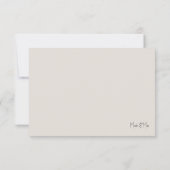 Carte De Remerciements Couverture de mariage beige (Dos)