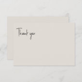 Carte De Remerciements Couverture de mariage beige (Devant / Derrière)