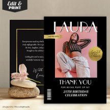 Couverture du magazine personnalisé d'anniversaire