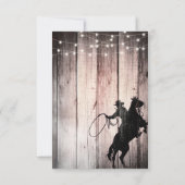 Carte De Remerciements Cow-boy Rustic Wood Barn Country Wild West (Dos)