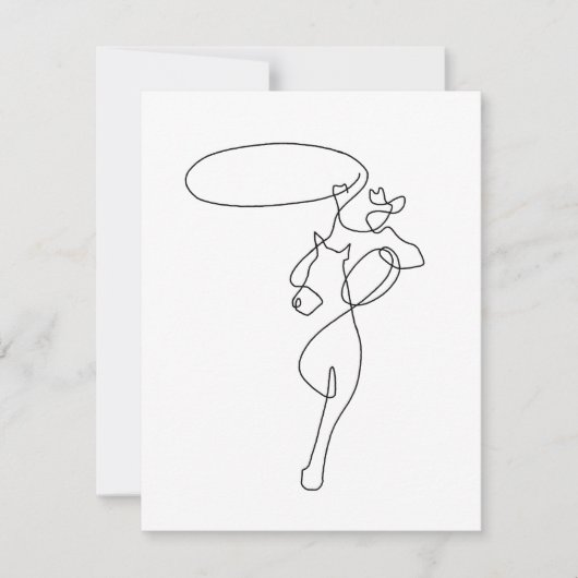 Carte De Remerciements Cowboy (Devant)