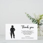 Carte De Remerciements Cowboy noir et blanc Funérailles commémoratives La (Debout devant)