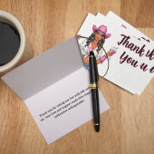 Carte De Remerciements Cowgirl Bachelorette Party Whihid Wine & Wild Time