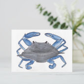 Carte De Remerciements Crabe bleu (Debout devant)