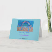 CARTE DE REMERCIEMENTS CRABE BLEUE (Dos)