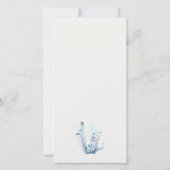 Carte De Remerciements Crabe sous-marin doux Corail Nautique Mariage Invi (Dos)