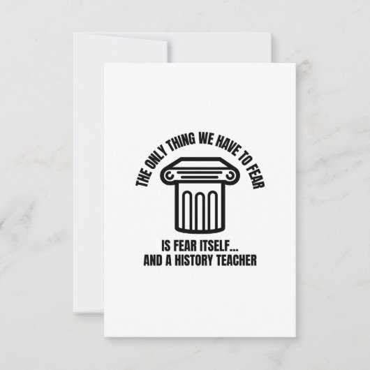 Carte De Remerciements Crainte du professeur d'histoire (Devant)