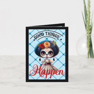 Carte De Remerciements Crâne à sucre mou