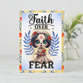 Carte De Remerciements Crâne de sucre de foi (Debout devant)