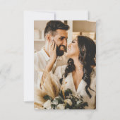 Carte De Remerciements Crâne floral Rustique Photo Halloween Mariage (Dos)