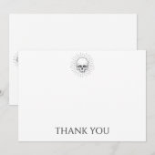 Carte De Remerciements Crâne personnalisé (Devant / Derrière)