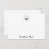 Carte De Remerciements Crâne personnalisé (Devant / Derrière)