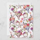 Carte De Remerciements Crânes de cerfs, fleurs et cliquetis de rêve | MER (Dos)