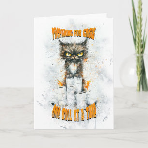 Carte De Remerciements Cranky Cat Hoarding Pour Une Crise