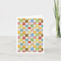 CARTE DE REMERCIEMENTS CRAZY QUILT / Blanche
