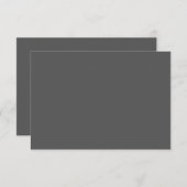 Carte De Remerciements Create Your Own dark gray Custom Design (Devant / Derrière)