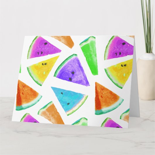 Carte De Remerciements Création du Motif de pastèque 6 (Devant)