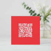 Carte De Remerciements Créer un code QR rouge numérisable (modifiable) (Debout devant)