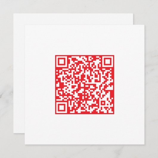 Carte De Remerciements Créer un code QR rouge numérisable (modifiable) (Devant / Derrière)