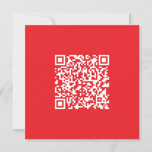 Carte De Remerciements Créer un code QR rouge scannable (modifiable) (Devant)