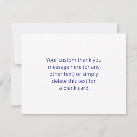 Carte De Remerciements Créer un code QR scannable | Bleu foncé modifiable (Dos)